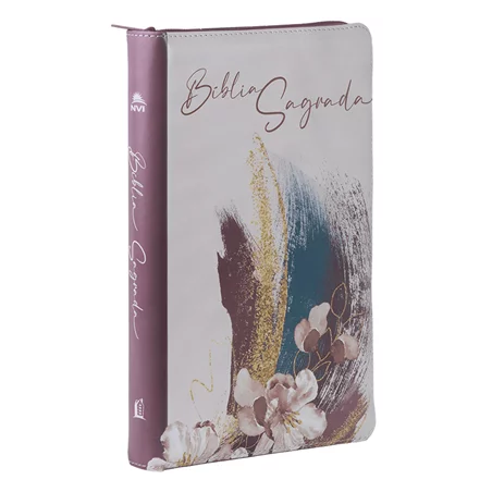 Bíblia Leitura Perfeita | NVI | Letra Normal | Capa Luxo Rosa C/Zíper